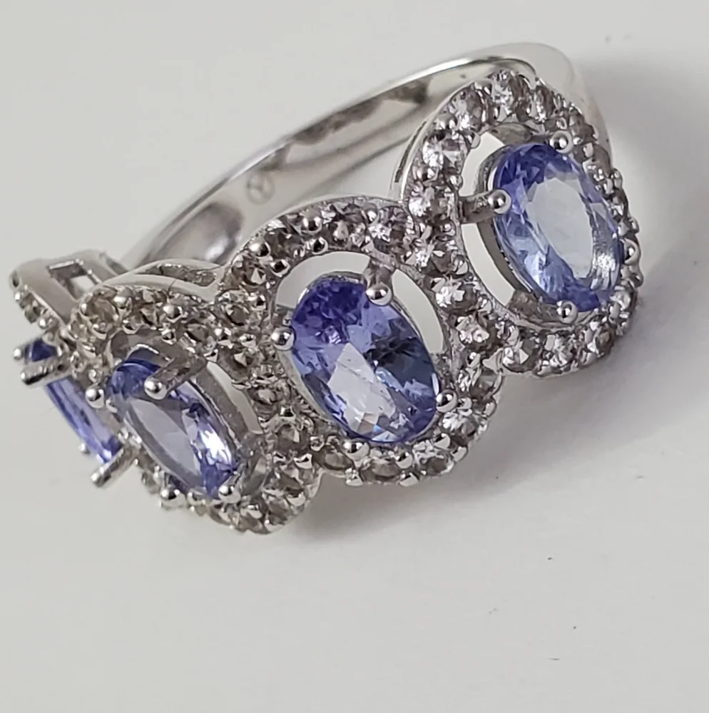 Twilight Symphony Sterling Silver 925 Tanzanite Ring